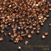 4mm火磨珠100颗 阿波罗金捷克进口水晶珠火光枣珠串珠diy发簪隔片