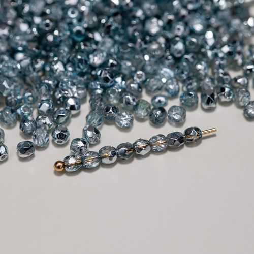 饰品镀半银进口全新散珠3mm100颗