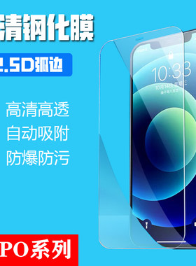 优珍通0.25厚度oppo半屏钢化膜
