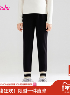 【370g拉绒】笛莎官方旗舰童装女童加绒打底裤儿童罗纹脚口裤子