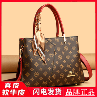 品牌手提包女包新款2026欧美时尚大气真皮包包妈妈包今年流行爆款