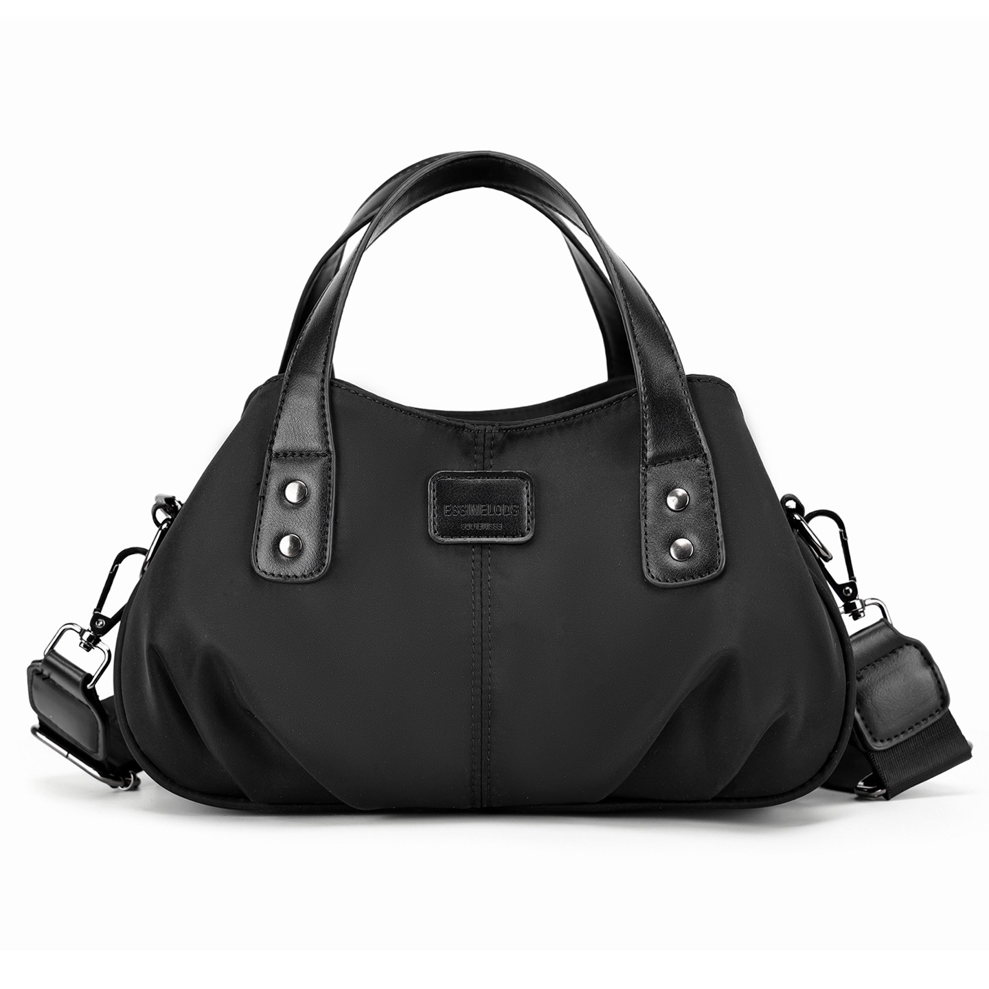 新款黑色软皮托特包女大容量手提单肩斜挎包高级感