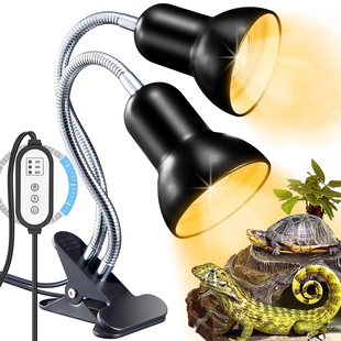双头乌龟蜥蜴蛇晒背灯uva全光谱太阳灯uvb龟缸爬宠补钙灯保温灯架