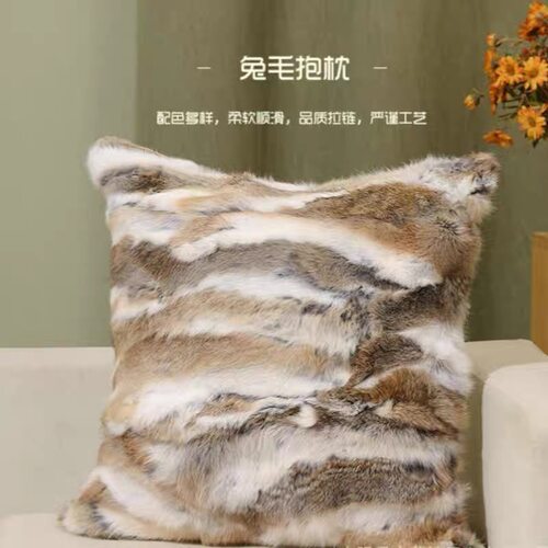 兔毛抱枕兔毛皮草兔毛毛绒兔毛靠垫兔毛靠枕兔毛靠包