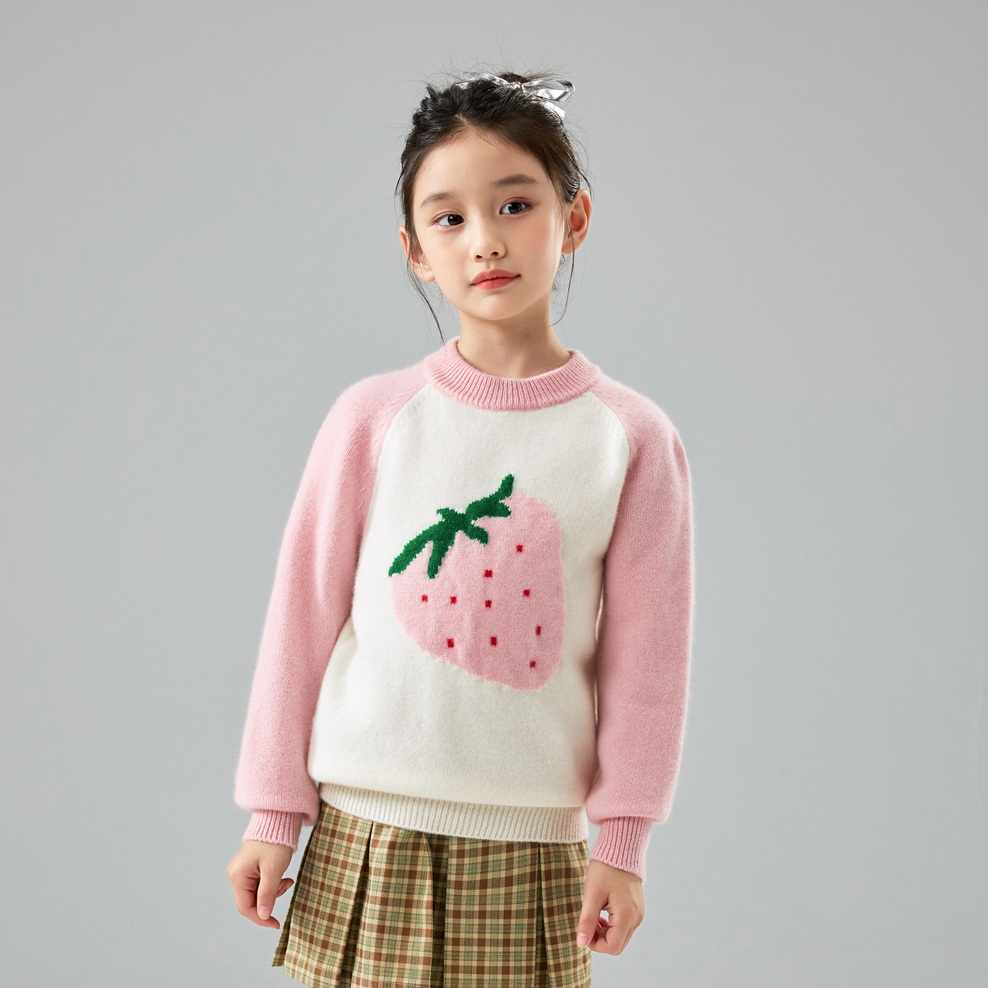 手工刺绣梨+草莓澳洲100%纯羊毛