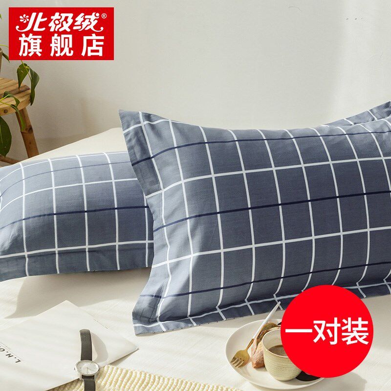 pillowcase a pair of arctic velvet cotton pillowcases