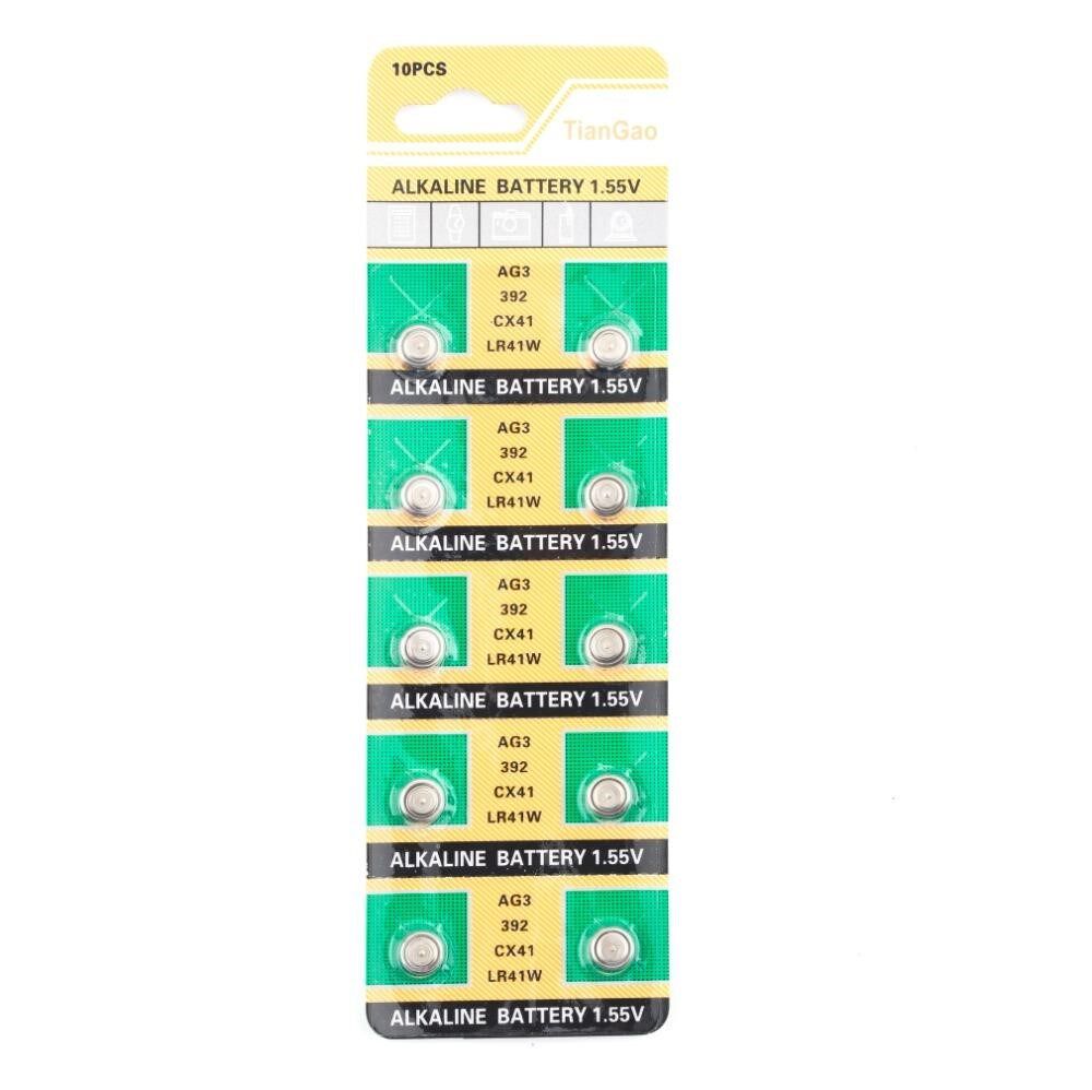Cell Button Watch Battery 10X AG3 LR41 LR736 392 392A SR41SW