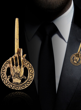 流行冰与火之歌 权力的游戏GAME OF THRONE 国王之手古青铜胸针