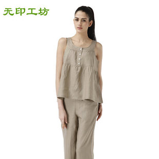 时尚 无印工坊 亚麻单件背心 女士家居服 简约大气 夏款