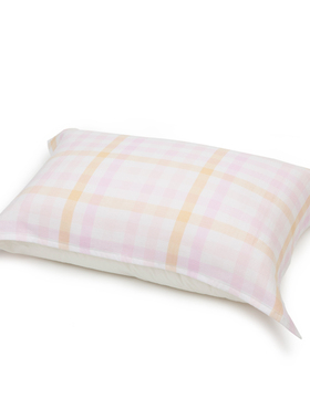 棉田正品春天里纯棉格子枕巾单人GCZ21362