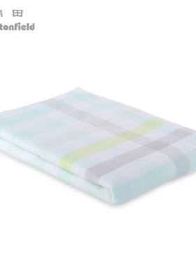 棉田春天里纯棉加大浴巾柔软纱布吸水毛圈双面材质Y21362