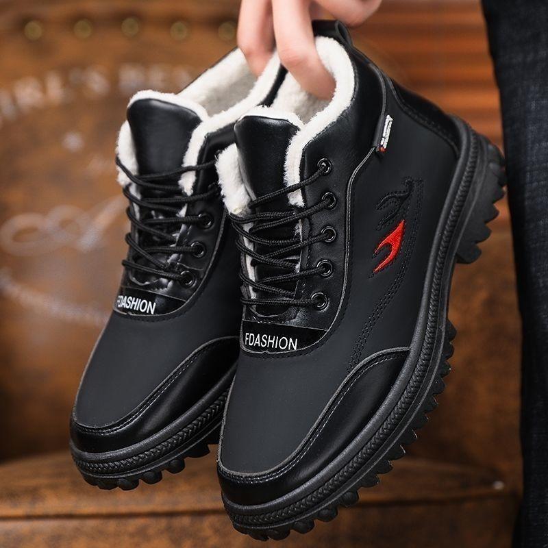 棉鞋男加绒加厚保暖雪地靴防滑