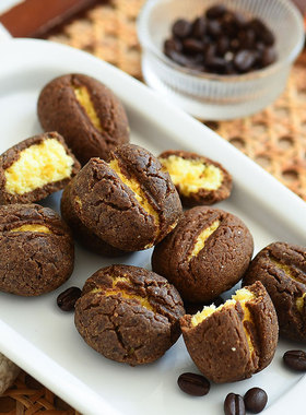 咖啡控 拿铁椰心酥 椰椰奶酥零食糕点心甜品超好吃的健康高端零食