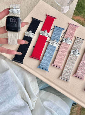西太后编织磁吸扣表带适用苹果watch56789S10手表腕带Apple表带