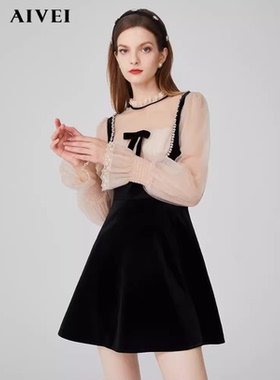 专柜正品秋冬时尚甜美收腰N0560062艾薇针织连衣裙2180元