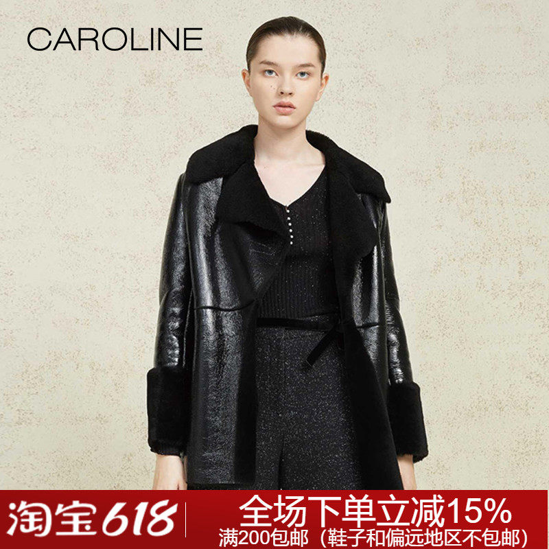 CAROLINE卡洛琳M66E3601冬季毛革服装女2020吊牌12880下架