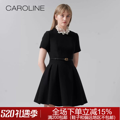 专柜正品秋冬时尚蕾丝圆领N640501E-A卡洛琳连衣裙3580元