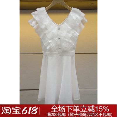 专柜正品春夏时尚V领N72A0602艾薇连衣裙1980元