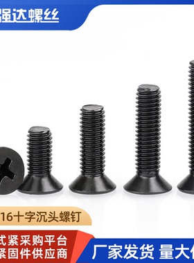 黑色316不锈钢十字沉头小螺丝钉平头机丝电子M1.6M2M3M4M5M6M8