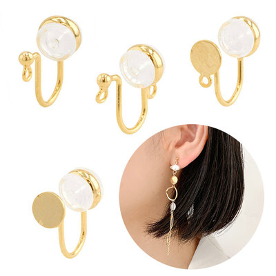 无镍防过敏耳夹合金镀金弧型