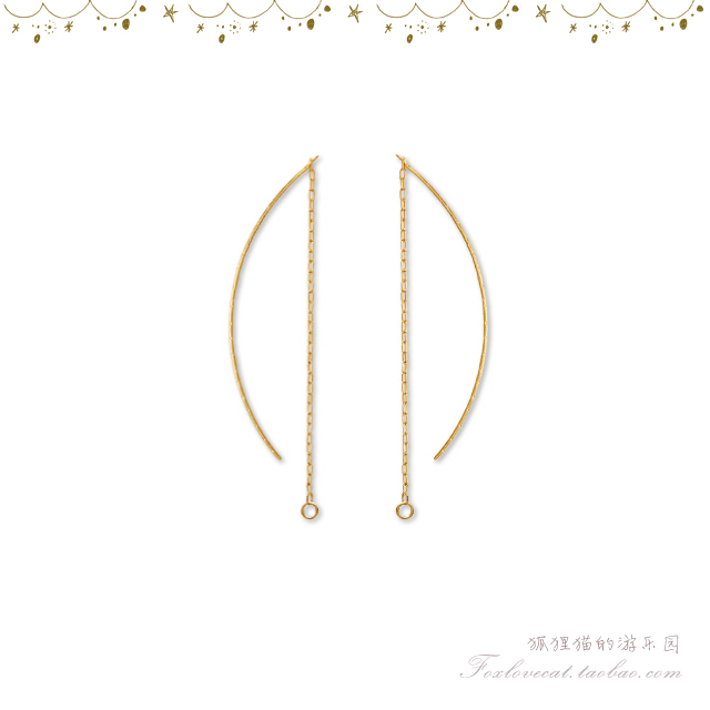 nol1美式长耳线挂坠铜diy配件