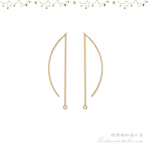 nol1美式长耳线挂坠铜diy配件