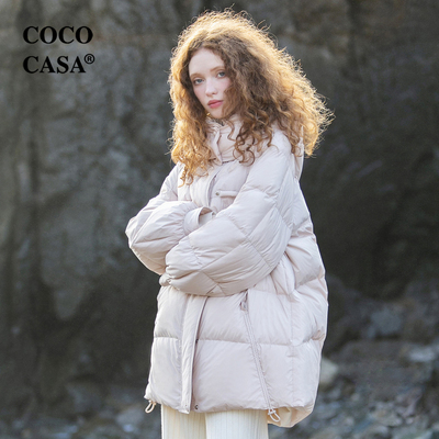 cococasa设计感中款欧货羽绒服