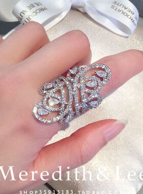 Meredith&Lee 轻奢优雅设计感小众华丽别致晚宴礼服戒指指环
