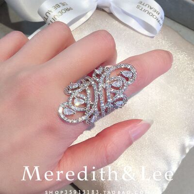 Meredith&Lee 轻奢优雅设计感小众华丽别致晚宴礼服戒指指环