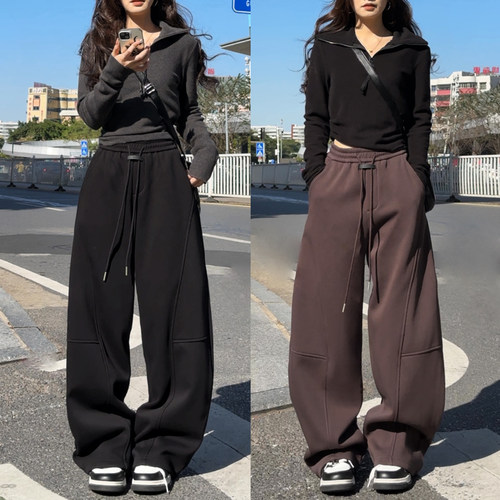 直筒裤休闲松紧运动长裤