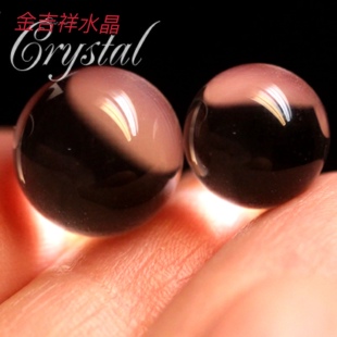 天然白水晶无孔单珠 晶体通透 diy手链项链半成品材料 摆件