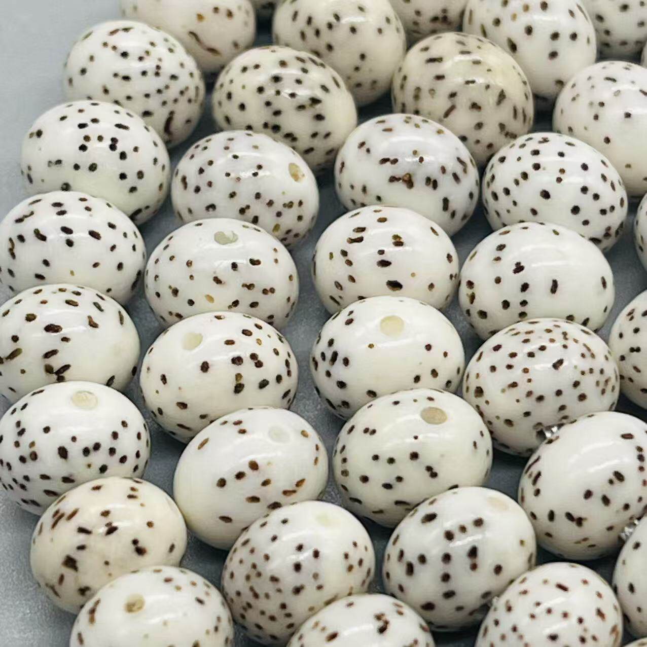 跑量保真天然星月菩提新籽正月苹果圆高密108佛念珠素珠手串项链