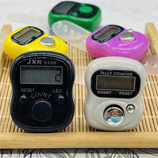 电子计数器手指环10个一份手按数显大屏夜光显示点数器工具戒指