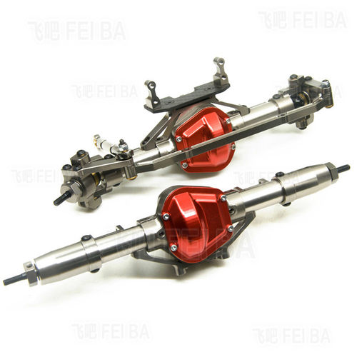 1:10攀爬车 SCX10 90047攀爬车铝合金前后桥总成 全套 原厂通用