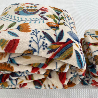 日式加绒法兰绒保暖被罩加厚