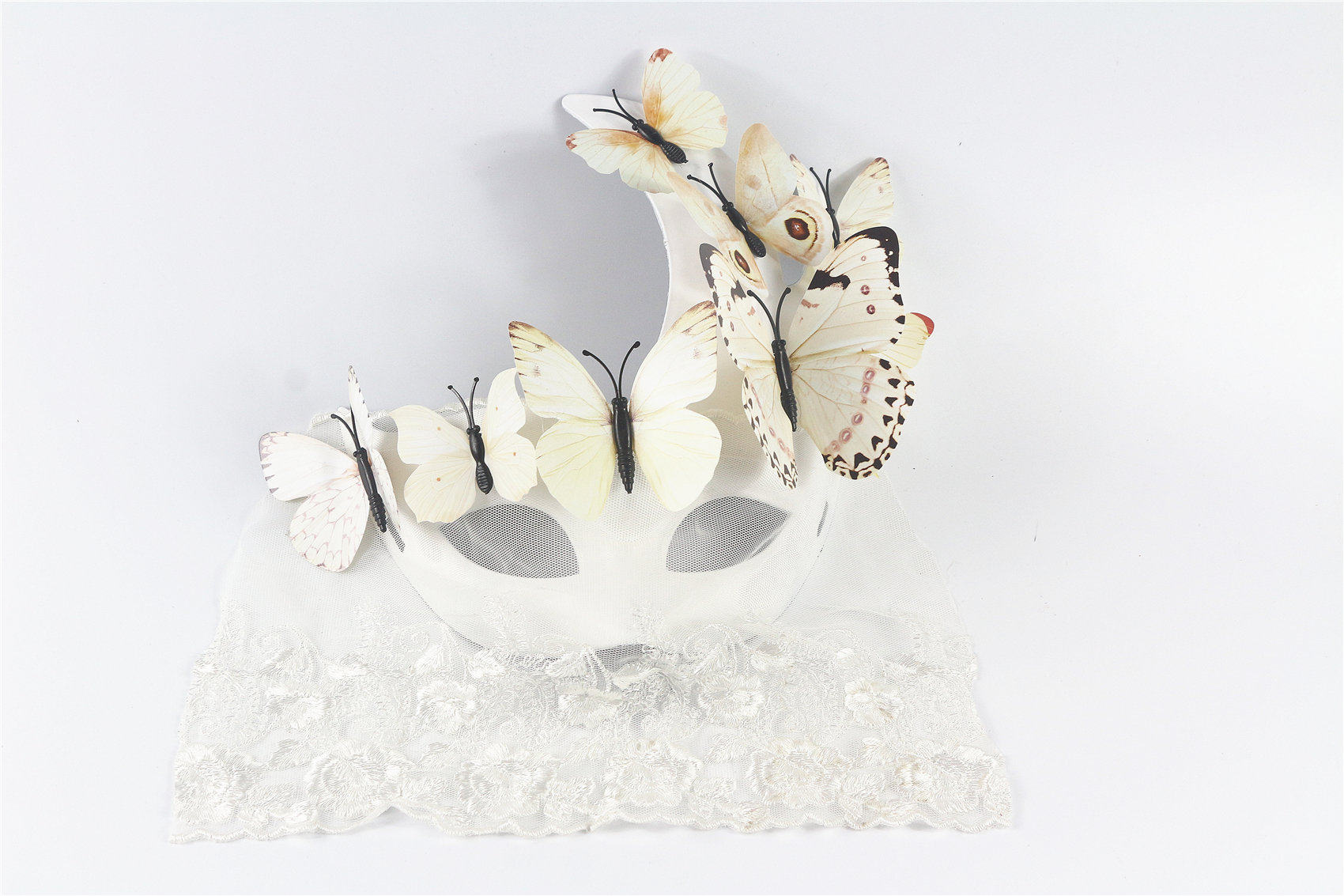 万圣节面具女化妆舞会公主全脸假面派对蝴蝶蕾丝