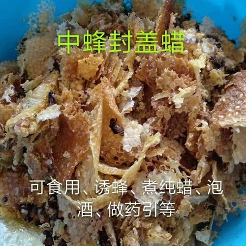诱峰蜡中蜂封盖蜜蜡中蜂蜜渣