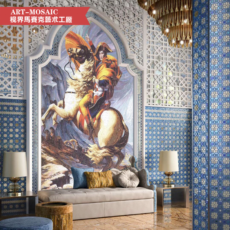 个性定制马赛克艺术剪画拼图瓷砖背景墙贴壁画过道玄关餐厅装饰图片