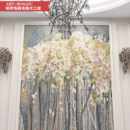 个性定制精剪沙发背景墙画马赛克