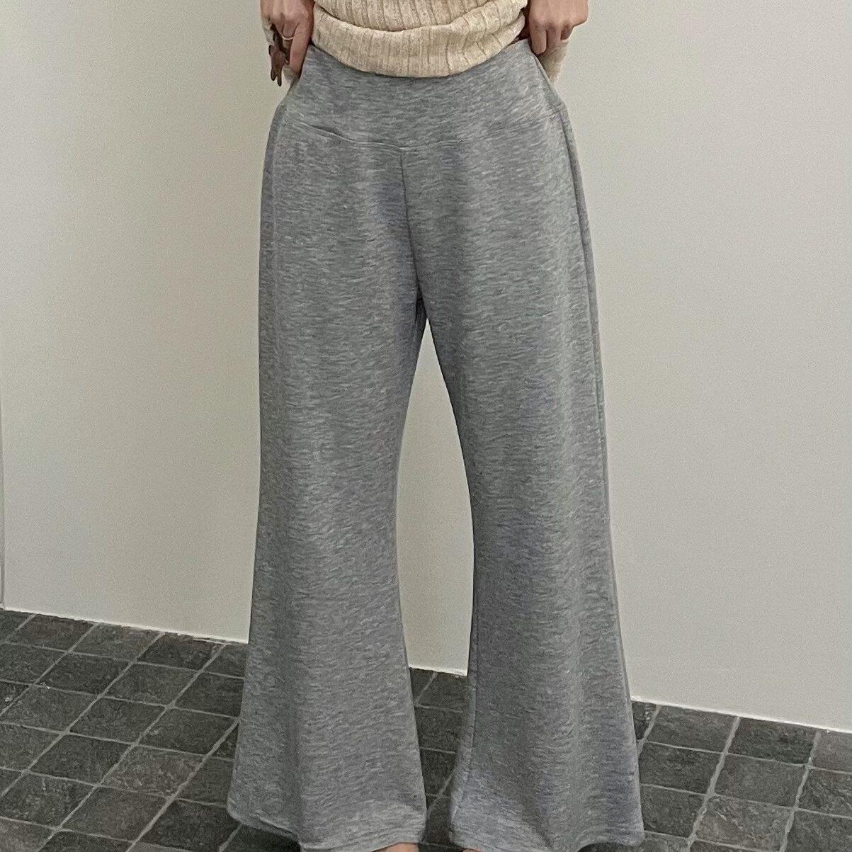 大7女78755夏季韩版宽松大码胖mm慵懒休闲百搭高腰阔腿喇叭九分裤