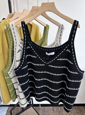 小王家19411春宽松大码胖mm休闲慵懒风叠穿遮肉针织马甲背心吊带