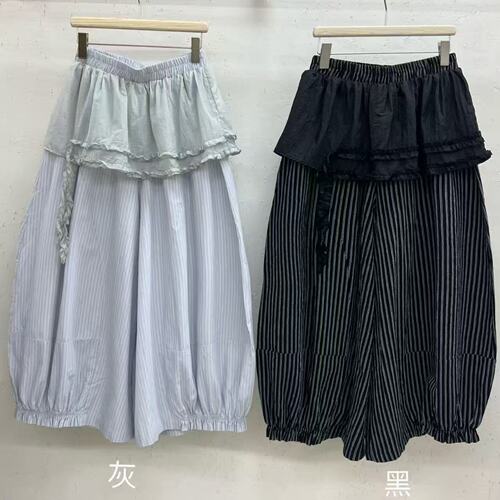 胖mm慵懒松弛高腰花边带屁帘裙裤