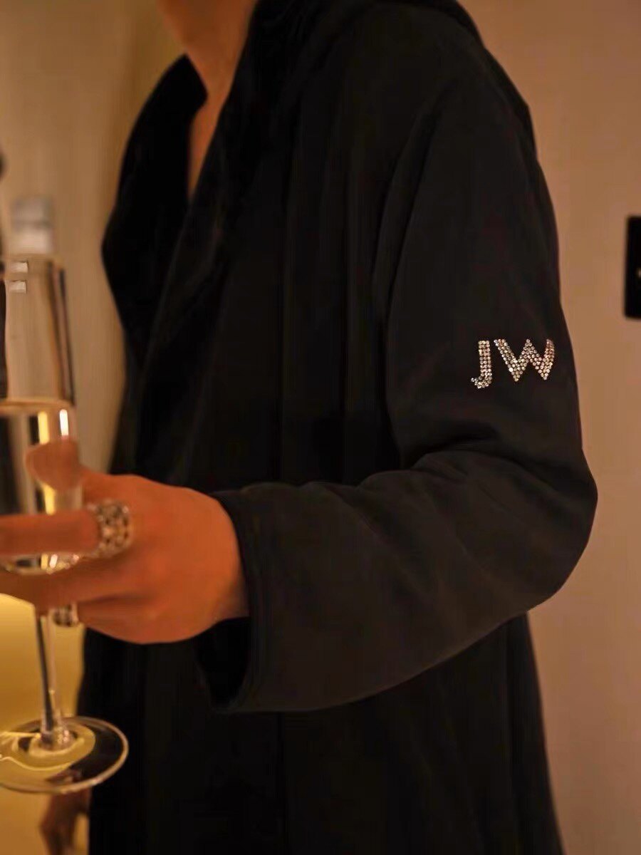 送礼高档连帽睡袍情侣长款男女同款浴袍保暖家居服潮流时尚浴衣
