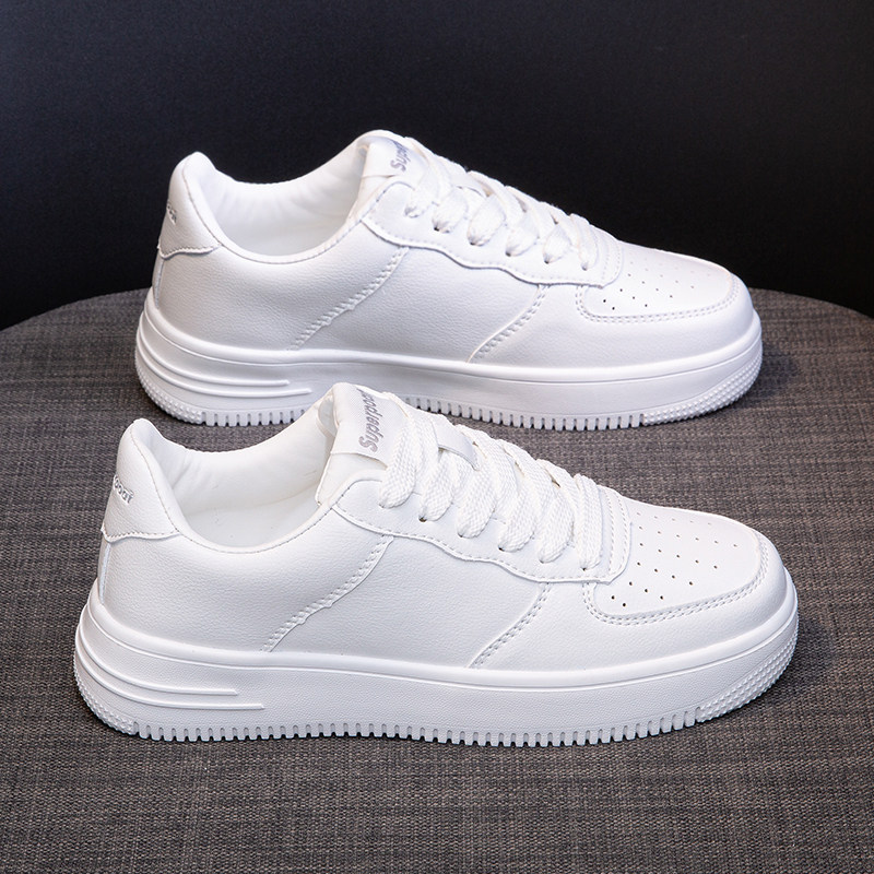 铭麦昆春季新款小白鞋空中一号平底运动板鞋潮情侣百搭透气休闲鞋