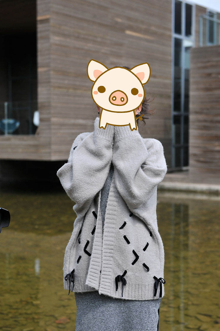 秋季宽松丝绒系带韩版针织开衫