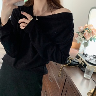 内搭单穿独美针织衫 2色心机针织打底衫 嗲妹B入 BLUE