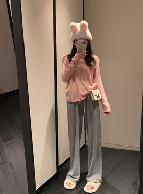 FF BLUE 五色汤汤裤 百搭高腰直筒阔腿裤女宽松显瘦垂坠感休闲裤