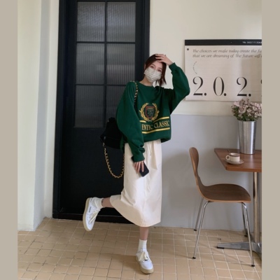 秋冬抽绳纯棉一步裙清纯