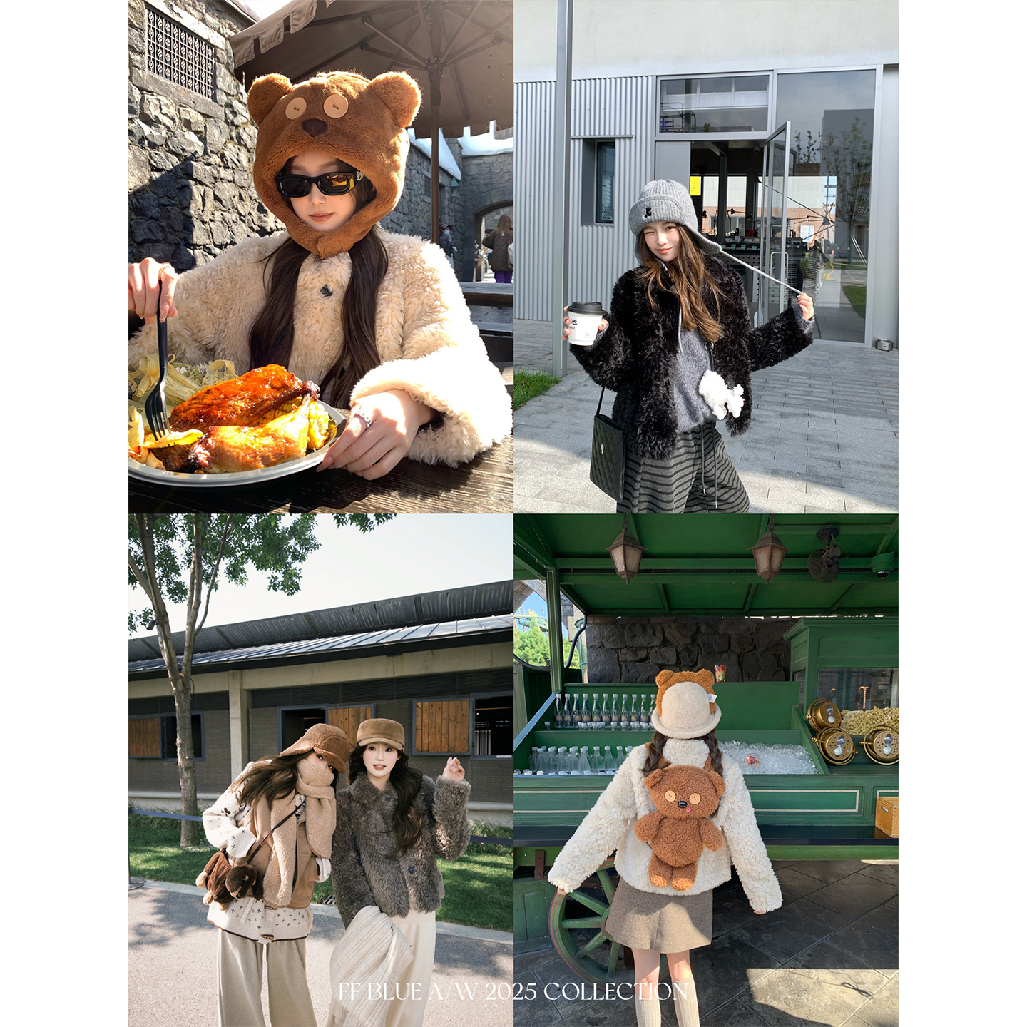 FFBLUE三色环保皮草