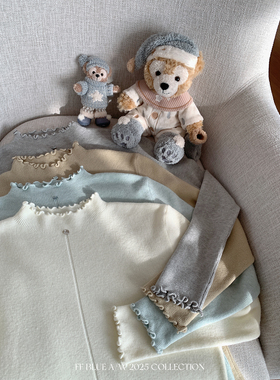 FF BLUE 秋冬开场 四色修身花边针织打底衫女秋冬纯色内搭上衣